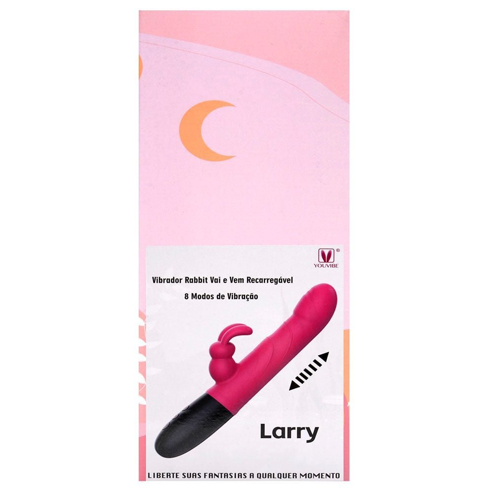 Vibrador Rabbit Vai E Vem 8 Vibrações Larry Vipmix