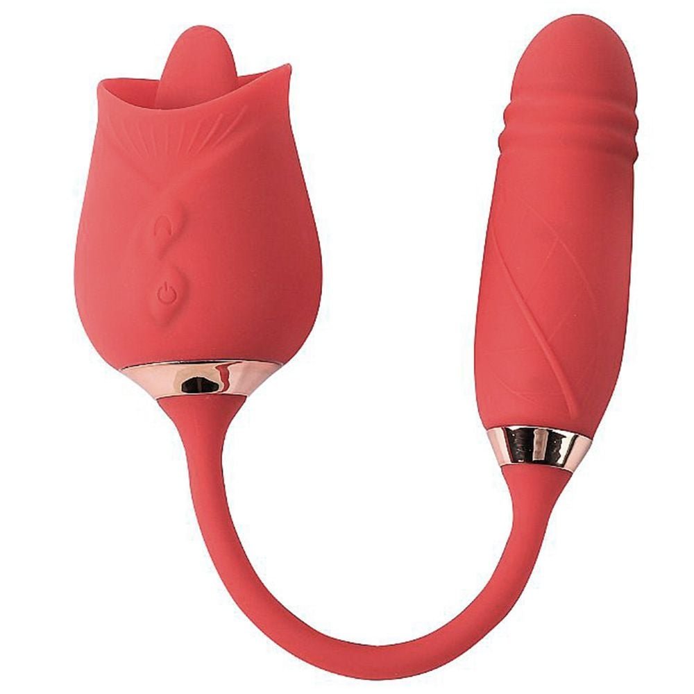 Vibrador Rosa Com Língua E Vai E Vem Sexy Import