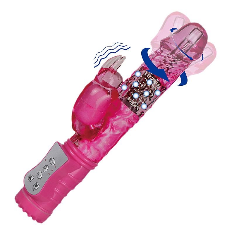 Vibrador Rotativo - 7 Vibrações com Rotação 360º - Recarregável - Rosa