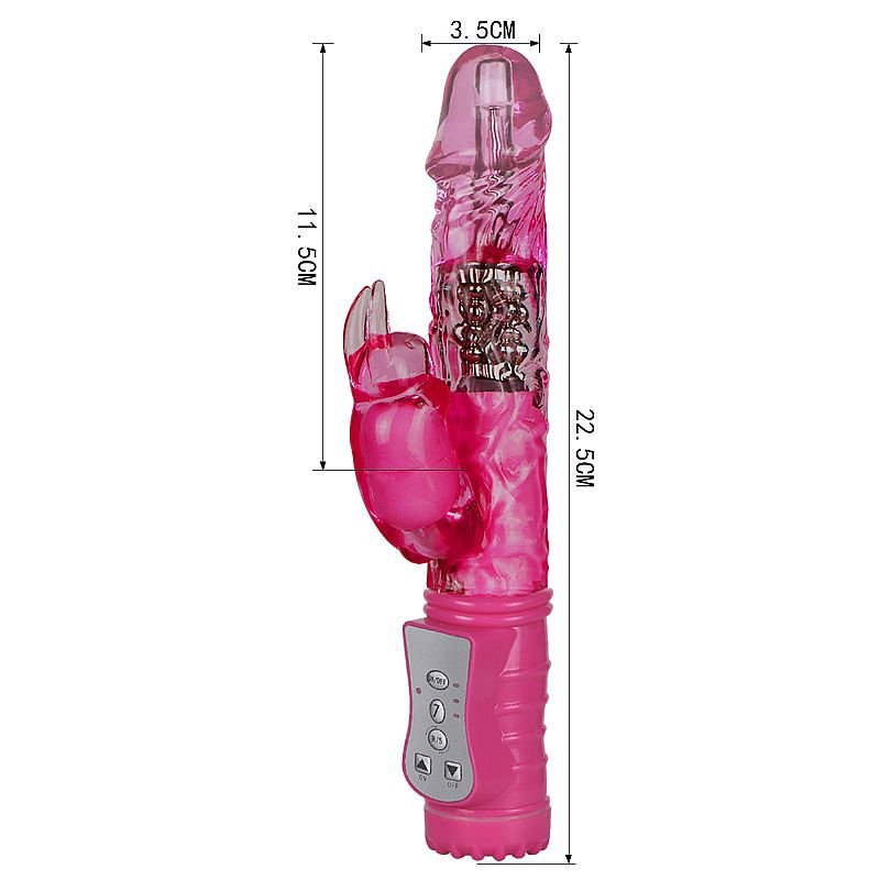 Vibrador Rotativo - 7 Vibrações com Rotação 360º - Recarregável - Rosa