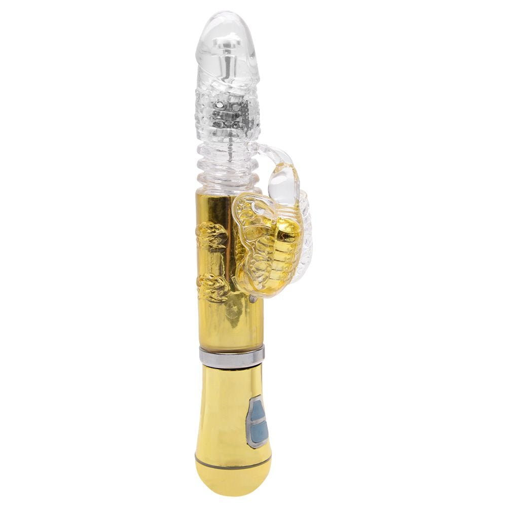 Vibrador Rotativo Borboleta Cromado Usb Sexy Import