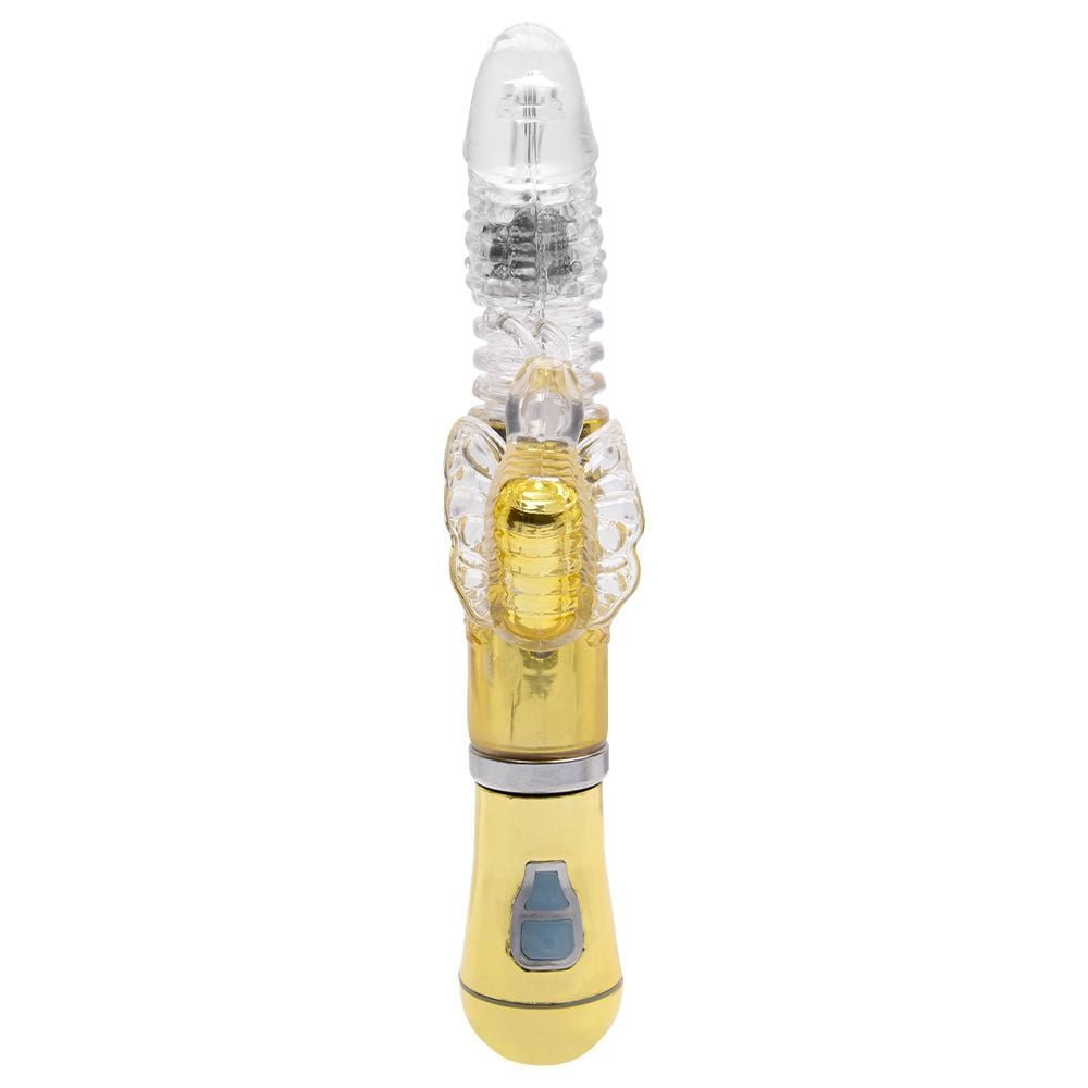 Vibrador Rotativo Borboleta Cromado Usb Sexy Import
