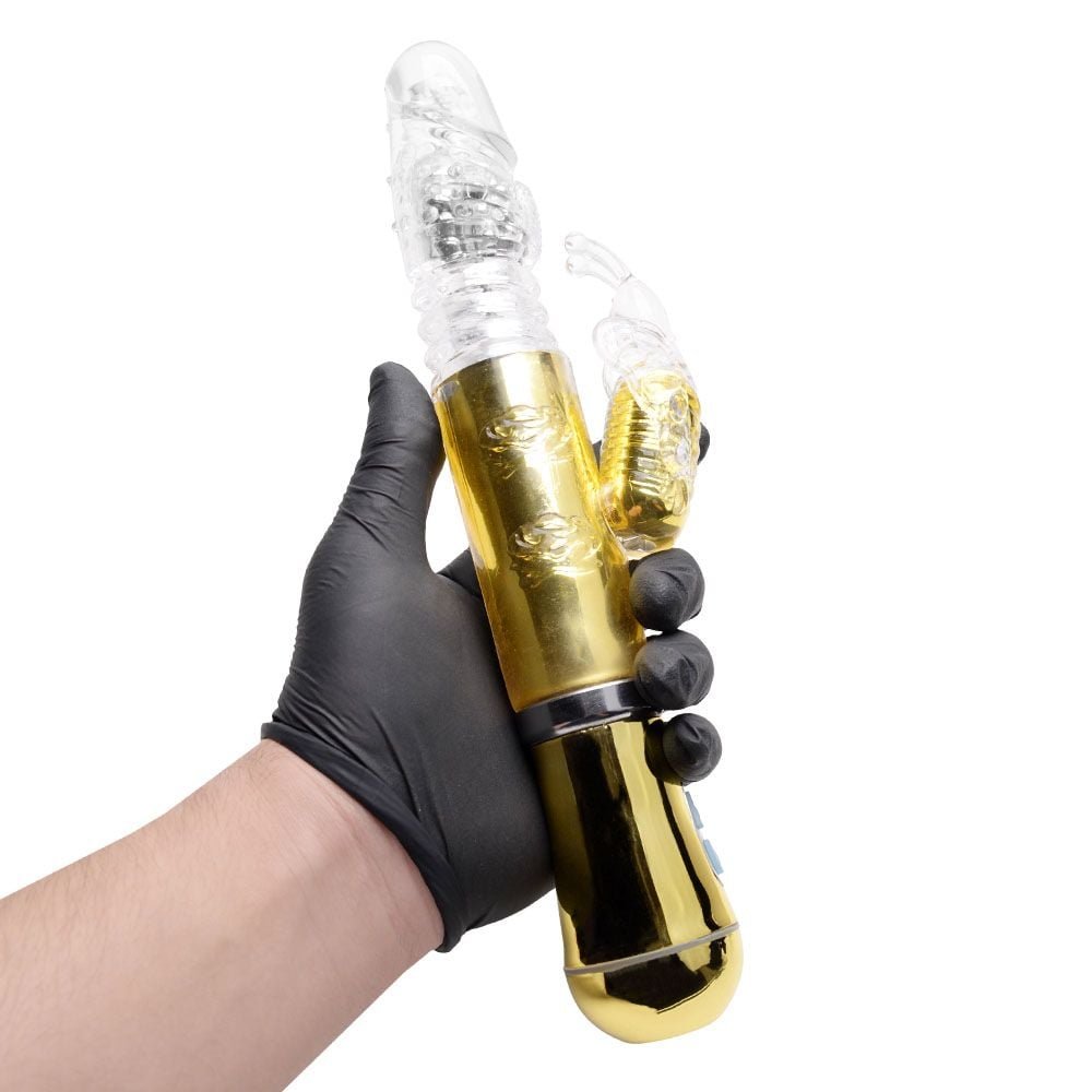 Vibrador Rotativo Borboleta Cromado Usb Sexy Import