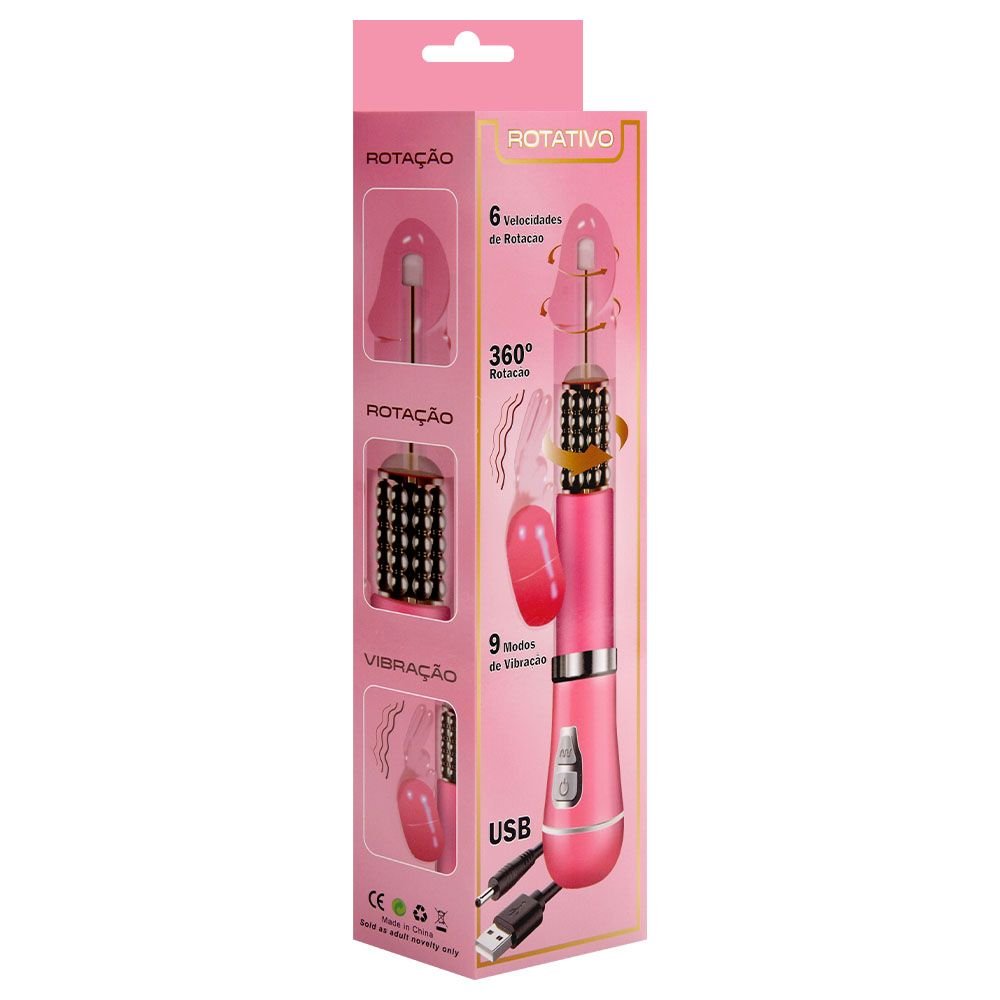 Vibrador Rotativo Coelhinho Recarregável Sexy Import