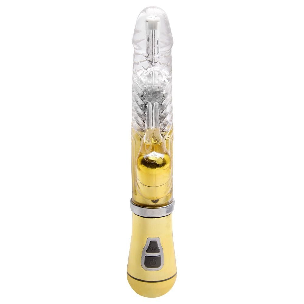 Vibrador Rotativo Coelho Cromado Pilha Sexy Import