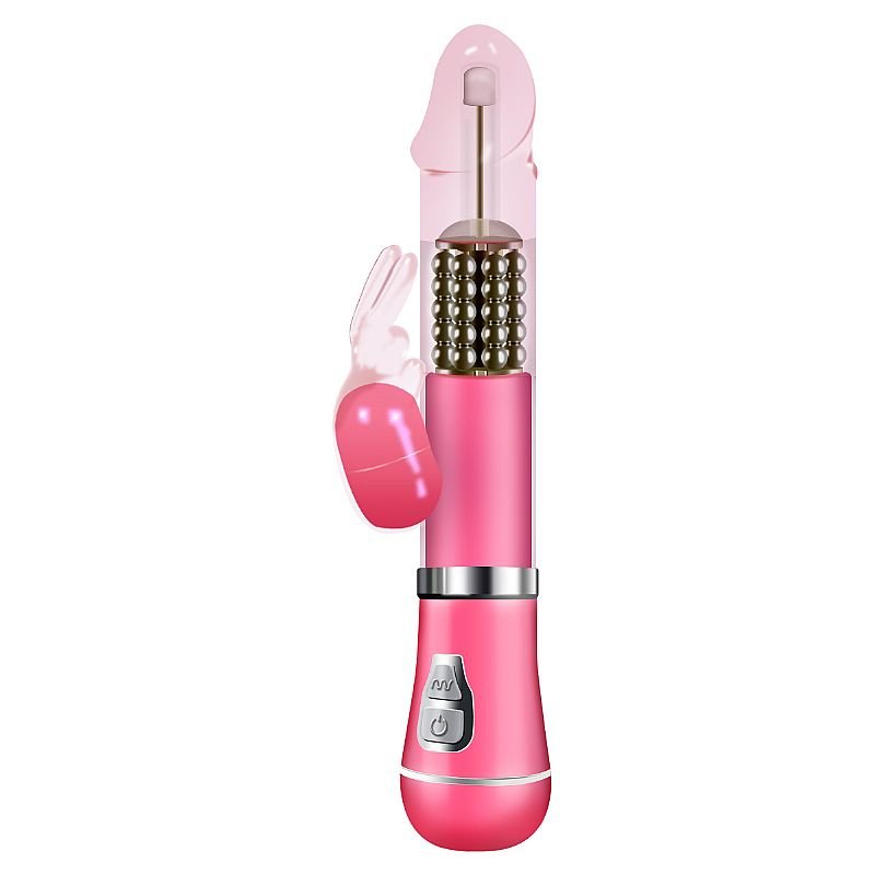 Vibrador Rotativo de Coelho - À Pilha - Rosa