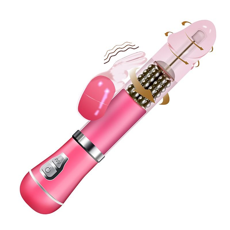 Vibrador Rotativo de Coelho - À Pilha - Rosa
