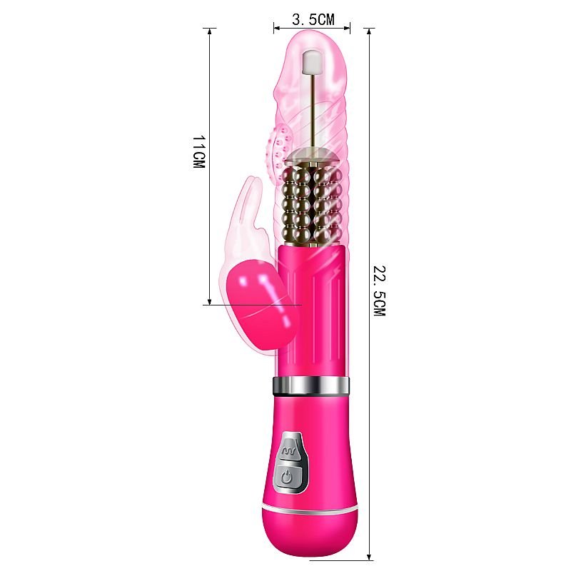 Vibrador Rotativo de Coelho - À Pilha - Roxo