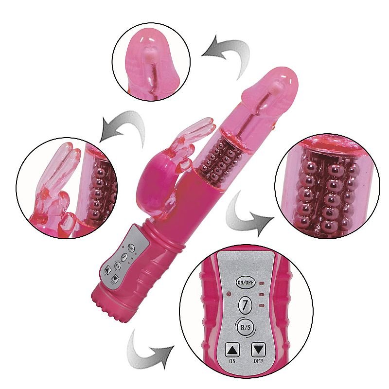 Vibrador Rotativo Liso - 7 Vibrações com Rotação 360º - Recarregável