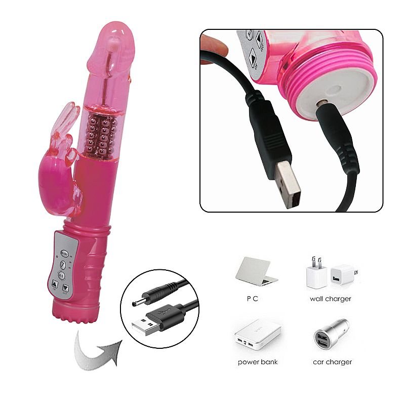 Vibrador Rotativo Liso - 7 Vibrações com Rotação 360º - Recarregável