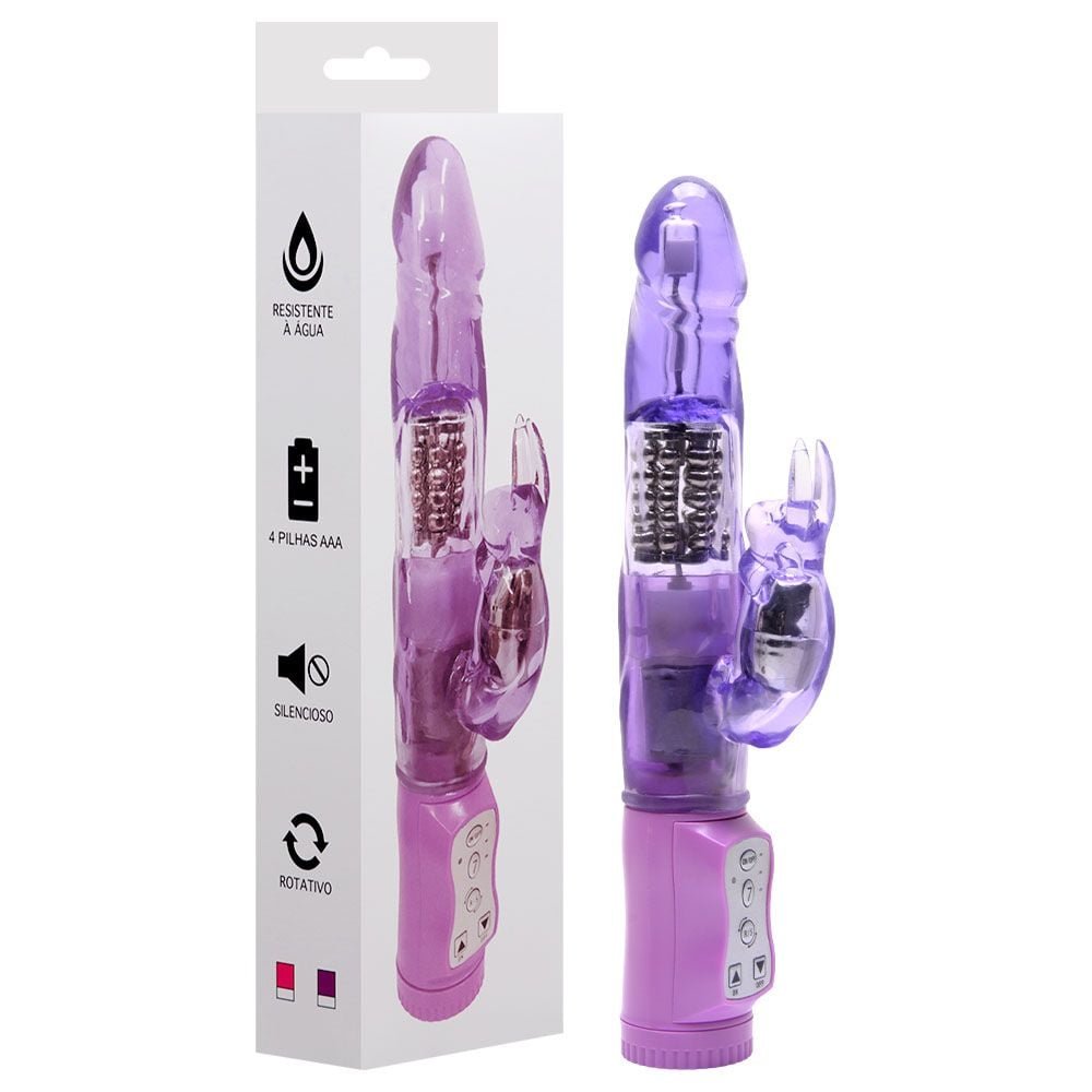 Vibrador Rotativo Rabbit 7 Vibrações 22 X 3cm Vipmix