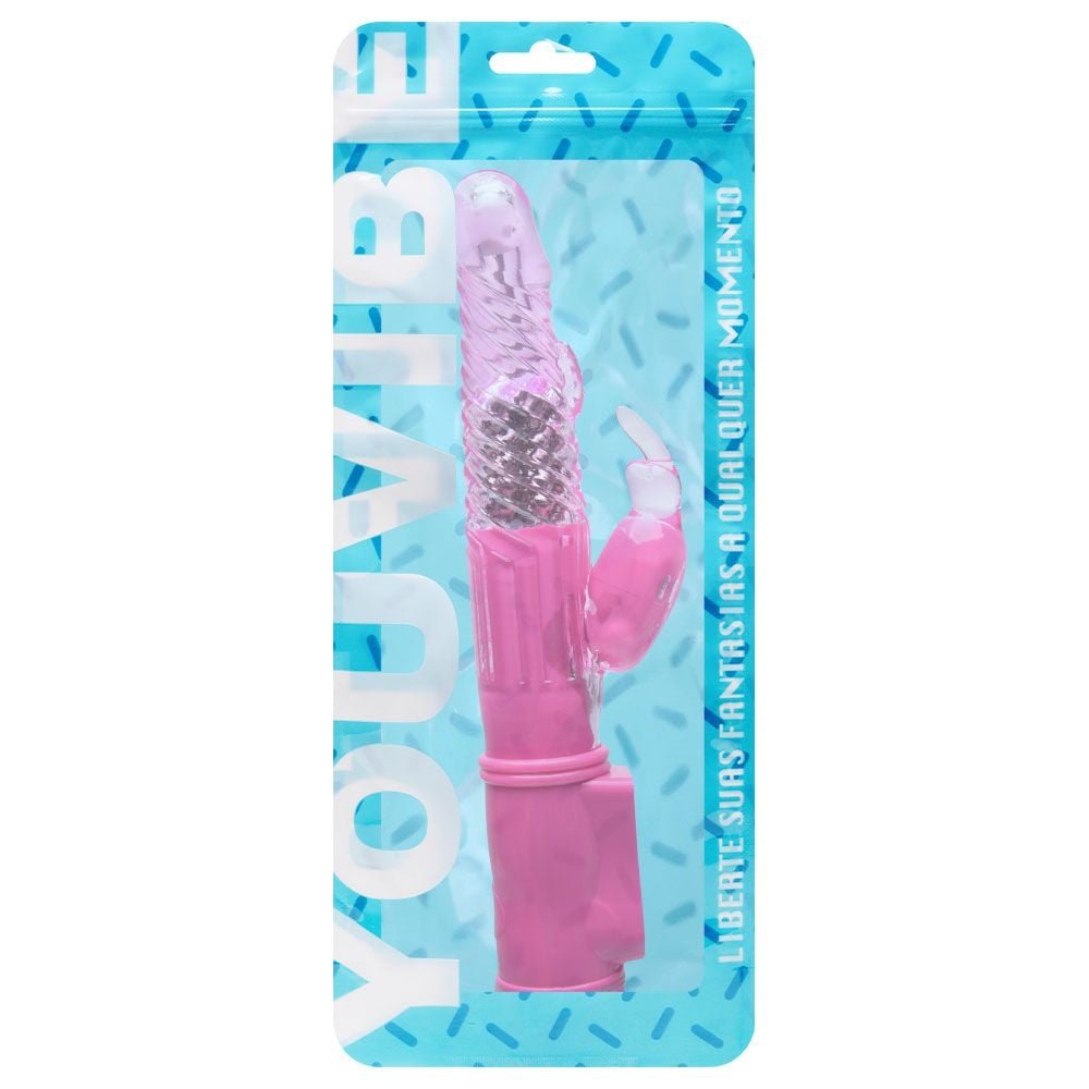 Vibrador Rotativo Rabbit Com 12 Vibrações 22 X 3cm Vipmix