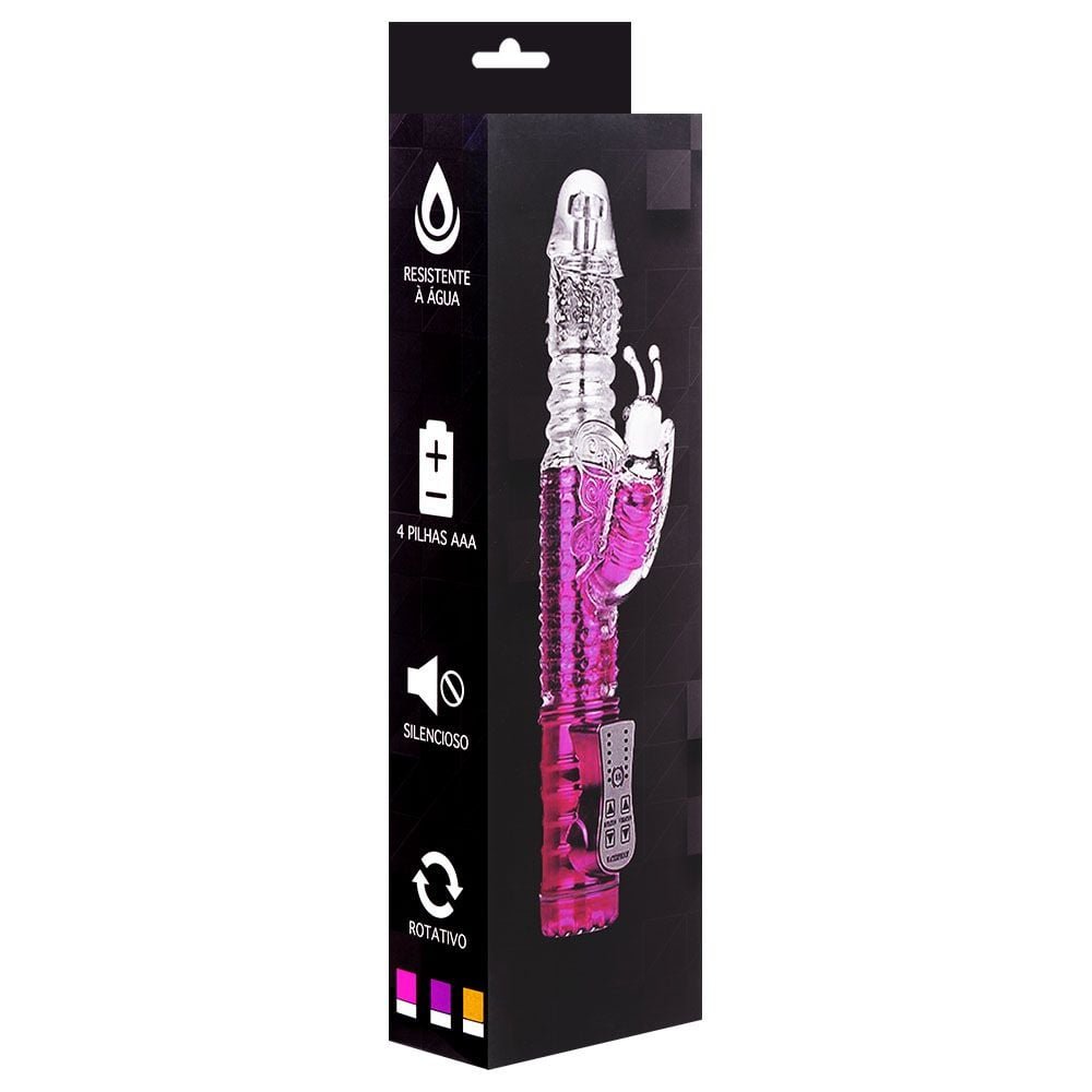 Vibrador Rotativo Sobe E Desce Butterfly 23 X 3,5cm Vipmix