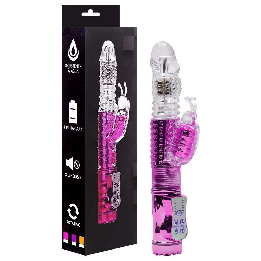 Vibrador Rotativo Sobe E Desce Butterfly 23 X 3,5cm Vipmix