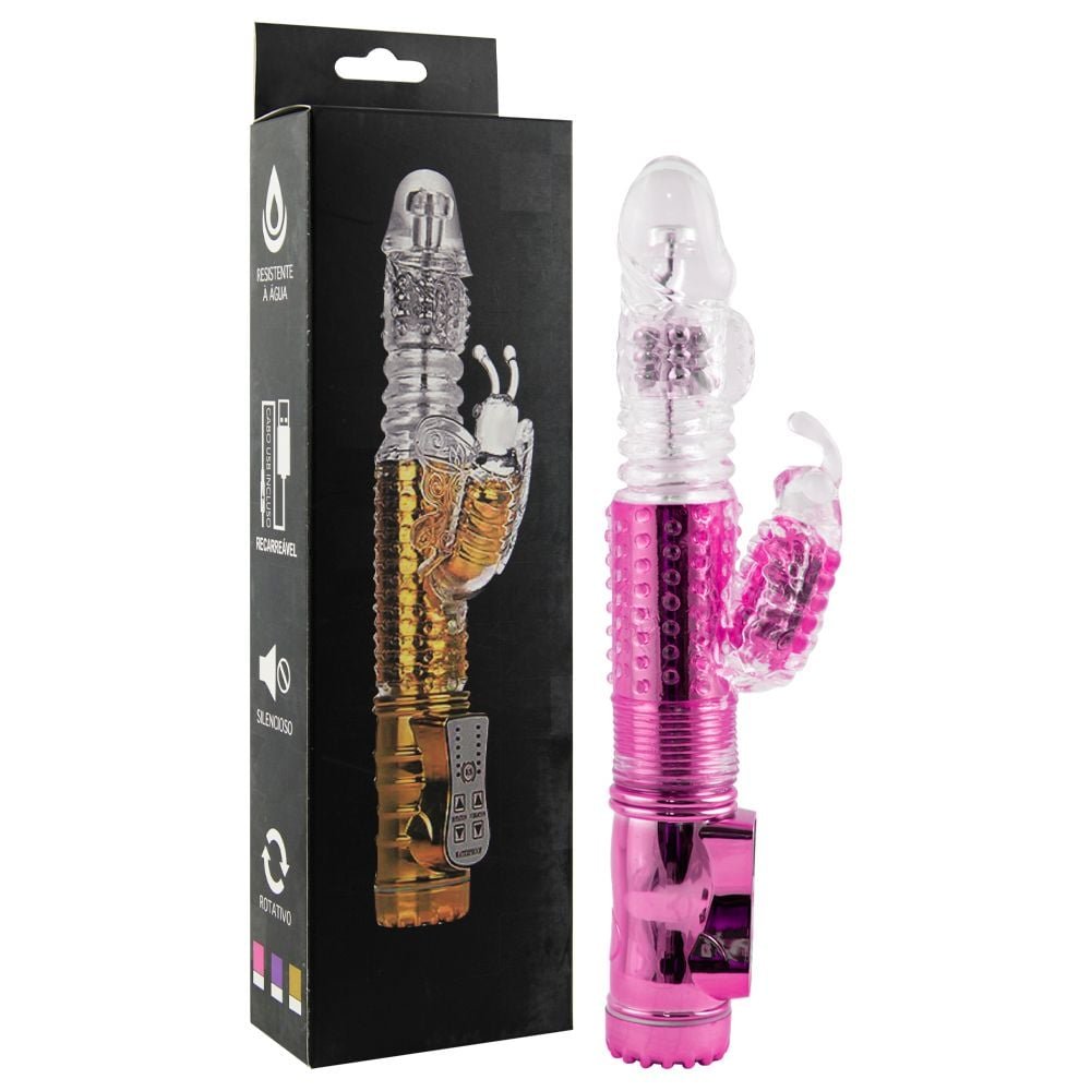 Vibrador Rotativo Vai E Vem Recarregável 36 Vibrações Vipmix
