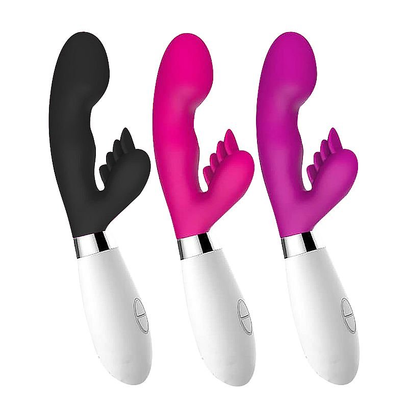 Vibrador Silicone Duplo motor, 10 níveis de vibração - Roxo