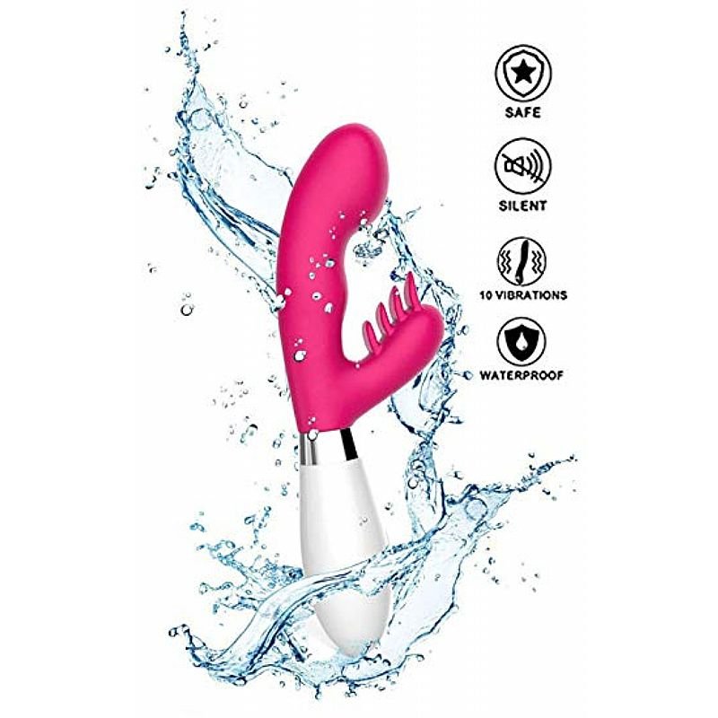 Vibrador Silicone Duplo motor, 10 níveis de vibração - Preto