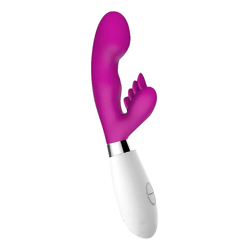 Vibrador Silicone Duplo motor, 10 níveis de vibração - Roxo