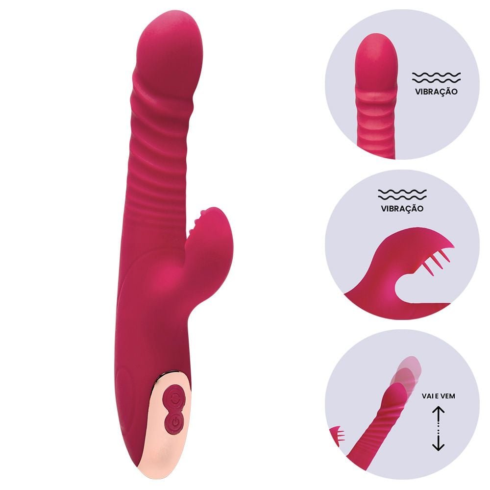 Vibrador Vai E Vem 8 Vibrações Aquece Odom Vipmix