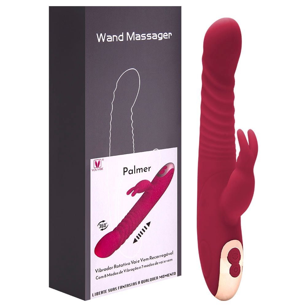 Vibrador Vai E Vem 8 Vibrações Aquece Palmer Vipmix