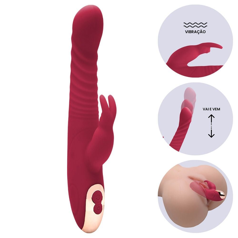 Vibrador Vai E Vem 8 Vibrações Aquece Palmer Vipmix
