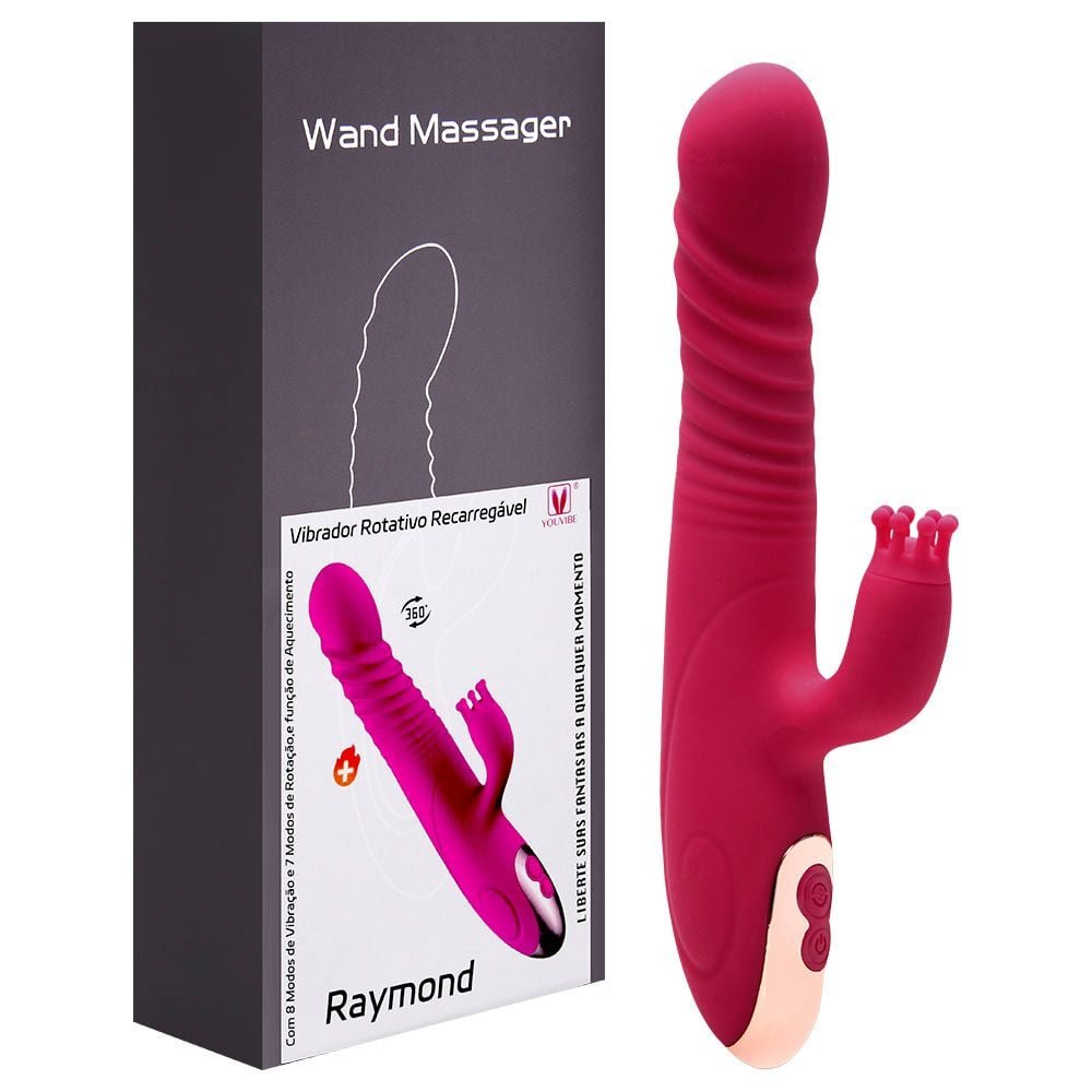 Vibrador Rotativo 8 Vibrações Aquece Raymond Vipmix