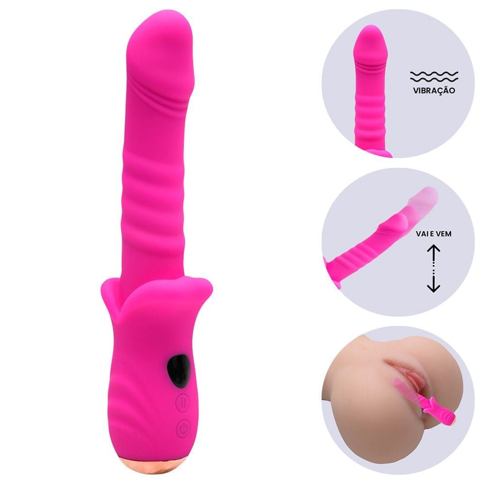 Vibrador Vai Vem Recarregável 10 Modos Usk Vipmix
