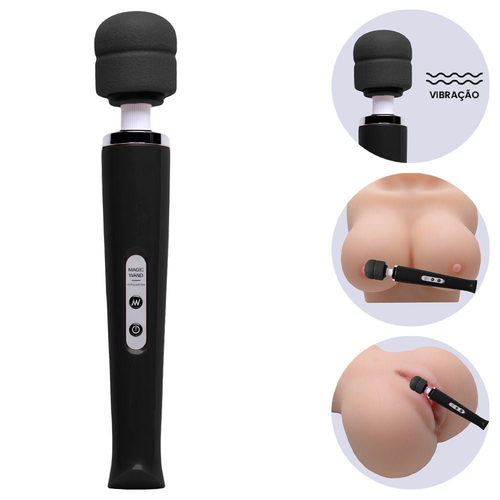 Vibrador Varinha Mágica 32cm Recarregável Sexy Import