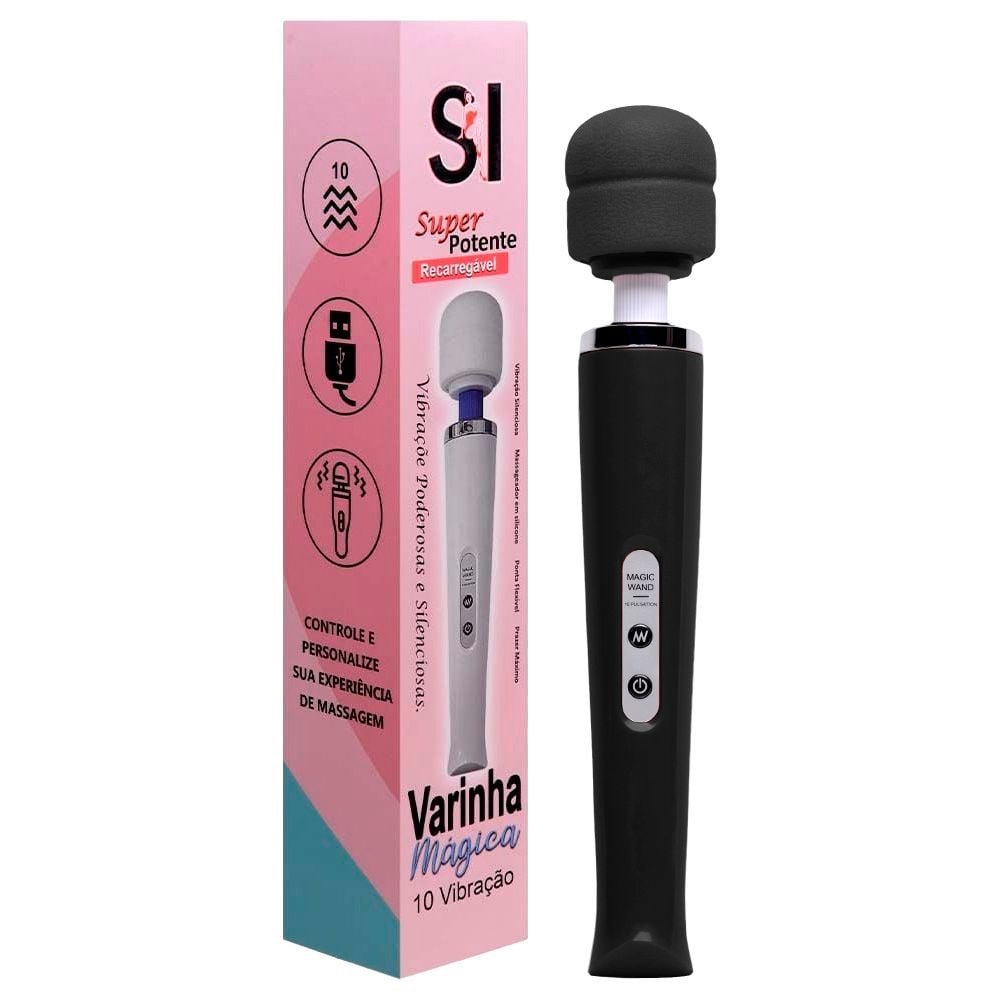 Vibrador Varinha Mágica 32cm Recarregável Sexy Import