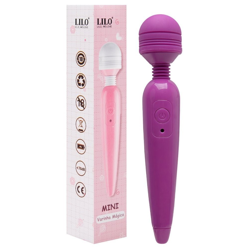 Vibrador Varinha Mágica Com 10 Vibrações Lilo Vipmix