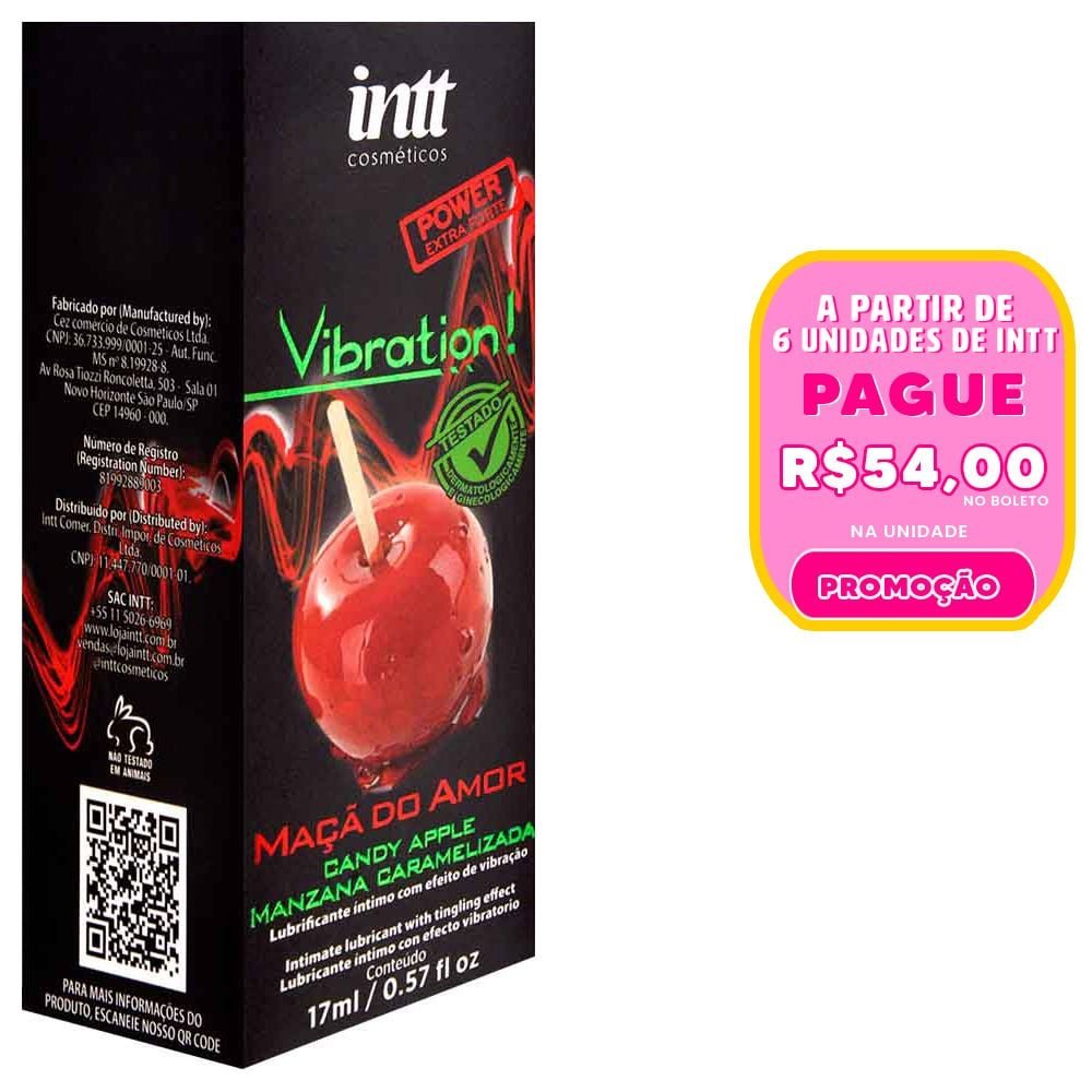 Vibration Gel Maçã Do Amor Vibração Hot 17ml Intt