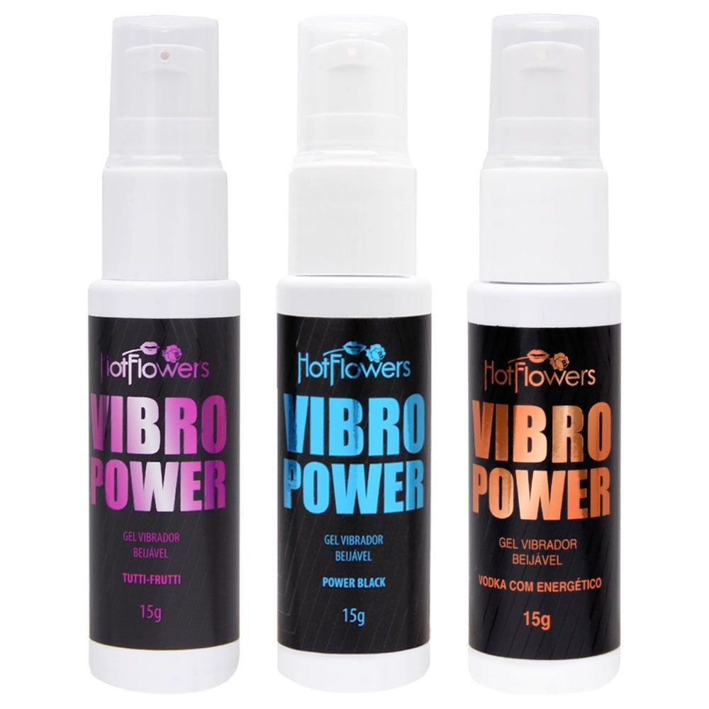 Vibro Power Gel Beijável Vibrador 15g Hot Flowers