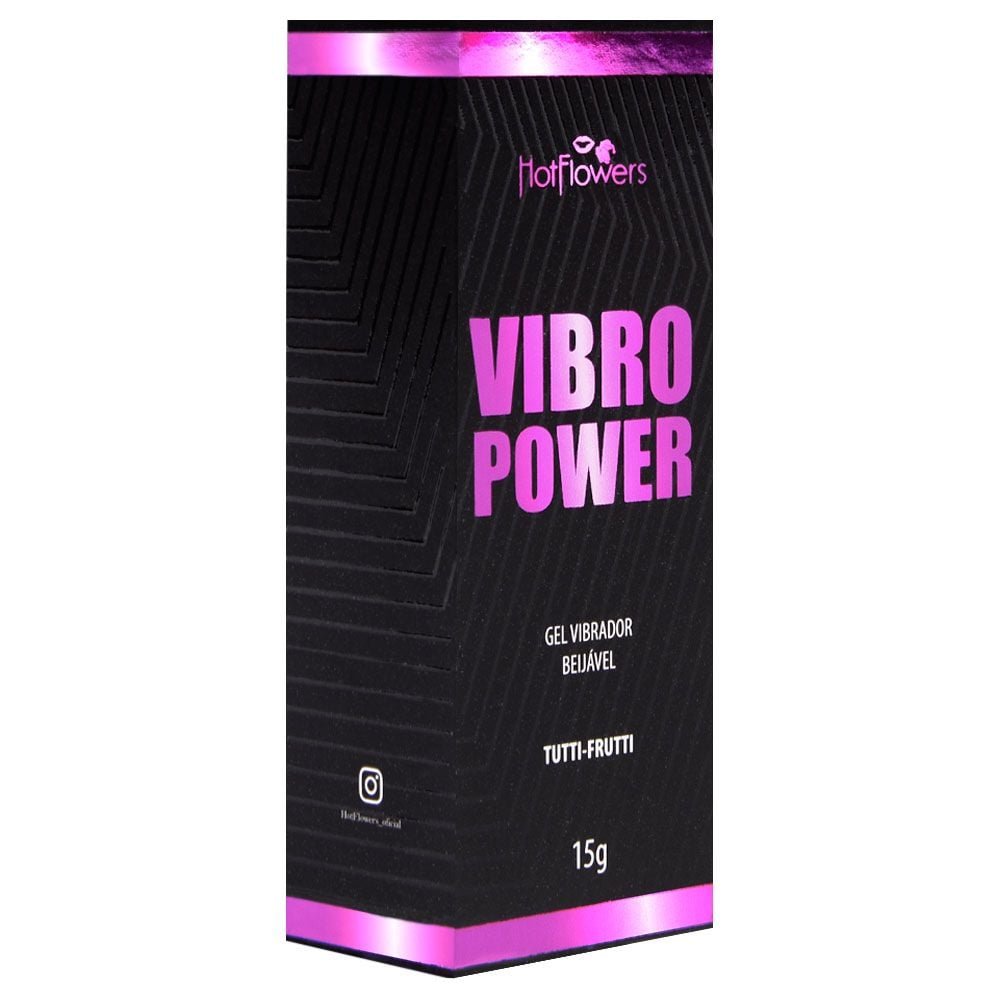 Vibro Power Gel Beijável Vibrador 15g Hot Flowers