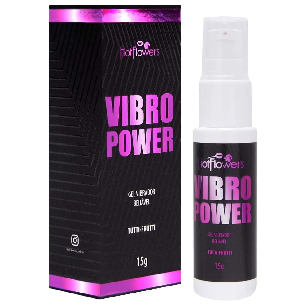 Vibro Power Gel Beijável Vibrador 15g Hot Flowers