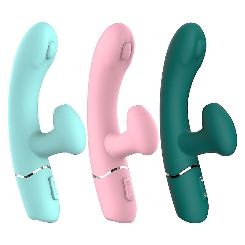 Vidrador de Ponto G e clitóris com Pulsação / Dedilhar - Dixie - Nv Toys - Rosa