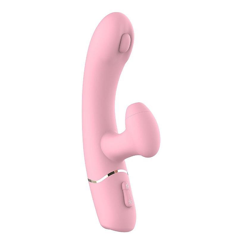 Vidrador de Ponto G e clitóris com Pulsação / Dedilhar - Dixie - Nv Toys - Rosa
