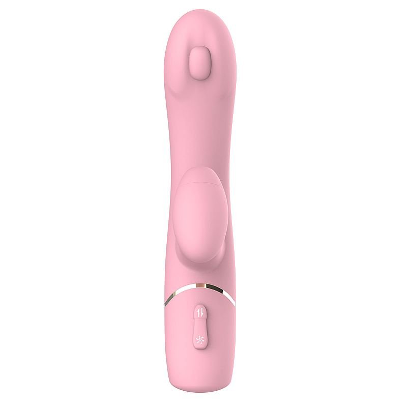 Vidrador de Ponto G e clitóris com Pulsação / Dedilhar - Dixie - Nv Toys - Rosa