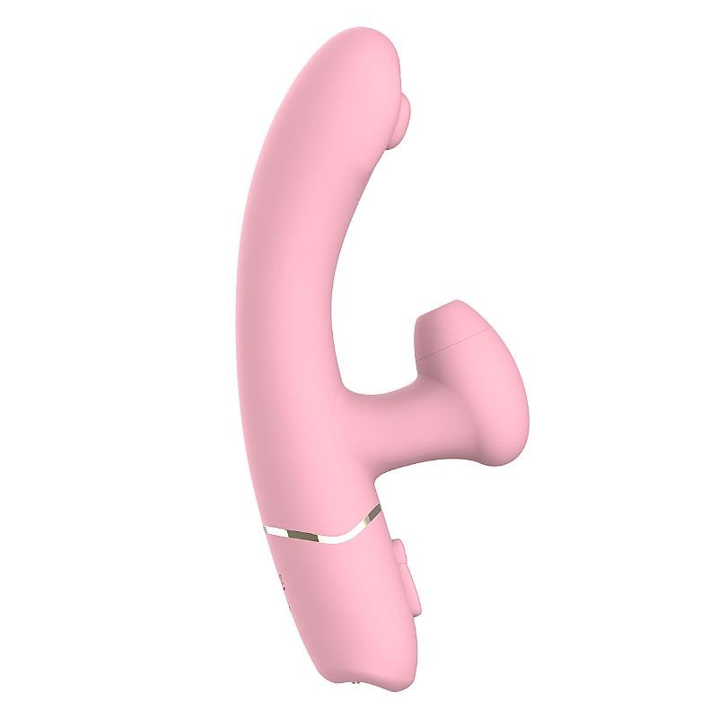 Vidrador de Ponto G e clitóris com Pulsação / Dedilhar - Dixie - Nv Toys - Rosa