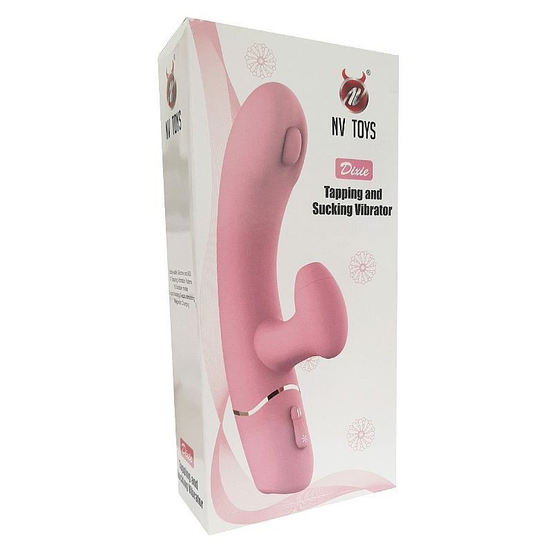 Vidrador de Ponto G e clitóris com Pulsação / Dedilhar - Dixie - Nv Toys - Rosa