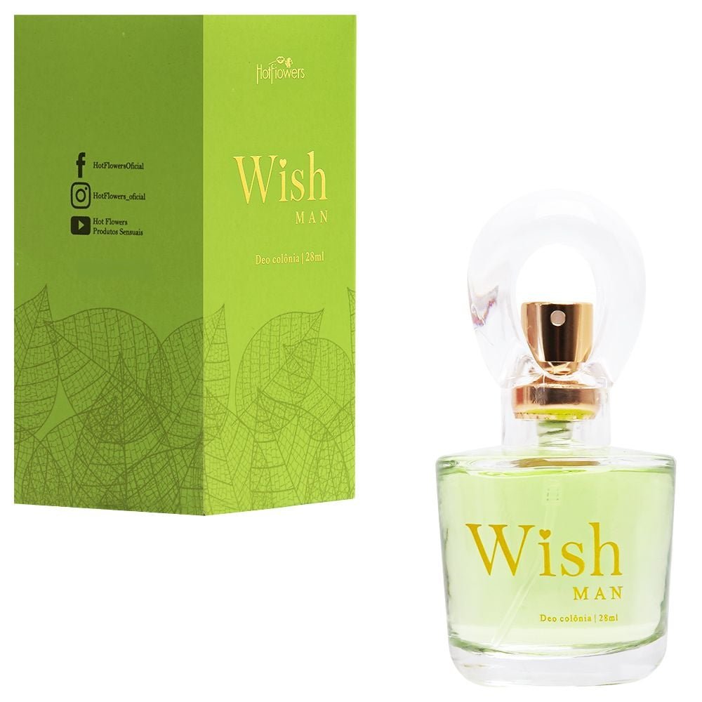 Wish Man Deo Colônia Masculina 28ml Hot Flowers